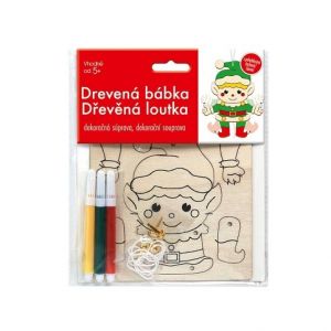 ARGUS Kreativní tvoření vybarvi si dřevěnou loutku šaška 19290002