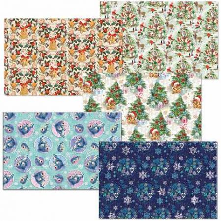 ARGUS Balící papír STANDARD vánoční motiv arch 100x70 MIX box 80 rolí 09210010