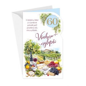 ARGUS Přání k 60.narozeninám 15-6581c60