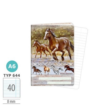 ARGUS Sešit A6 TYP 644 Wild horses 15980414