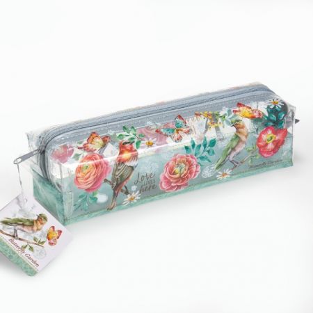 ARGUS Penál průhledný s barevným potiskem Butterfly garden 18690410