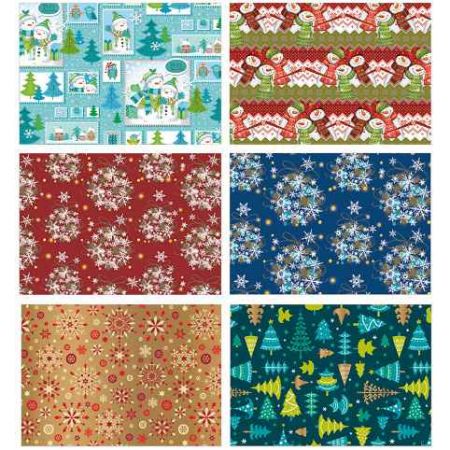 ARGUS Balící papír STANDARD vánoční  arch 2x0,7m MIX box 60 rolí 09560001