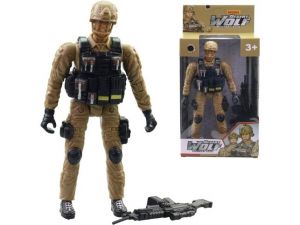 Figurka voják s příslušenstvím, 18 cm