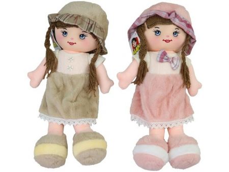 Panenka hadrová s květinkou, 40cm