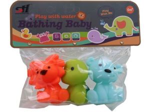 Stříkající zvířátko do vany, 3 ks na kartě