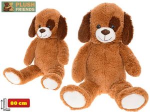 Plush Friends pes plyšový 80cm tmavě hnědý 0m+