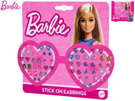 Barbie - náušnice nalepovací 28 párů na kartě
