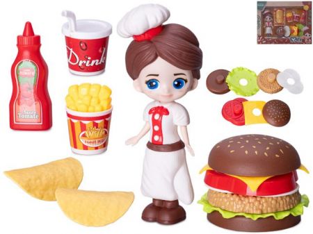 Panenka kuchařka 15cm s doplňky  v krabičce