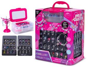 Sada korálků a přívěsků se šperkovnicí 19x13,5cm v krabičce