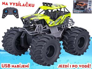 R/C auto terénní 20cm 1:18 na baterie 2,4GHz s USB adaptérem 2barvy v krabičce