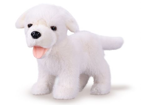 Labrador plyšový 23cm stojící bílý 0m+