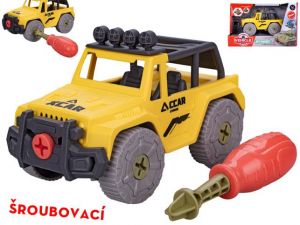 Auto terénní šroubovací 13,5cm na volný chod v krabičce