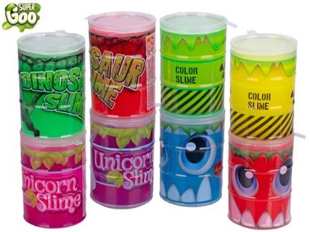 Super Goo barel se slizem 7,5cm 4druhy 2barvy