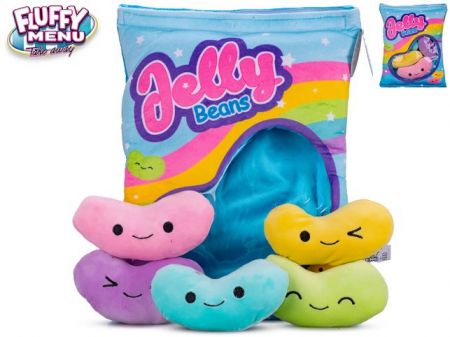 Fluffy Menu želé fazolky plyšové 18cm 5ks v plyšovém polštáři 0m+