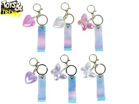 Toys&amp;Trends přívěsek na klíče se srdíčkem/motýlkem 2druhy 3barvy