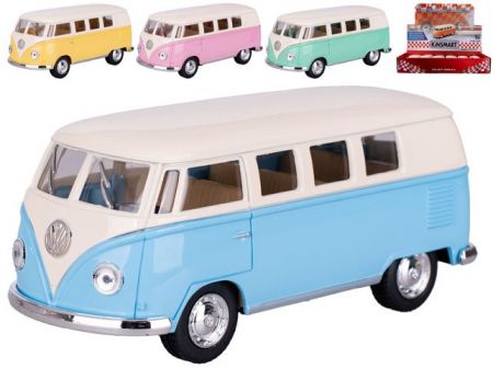 Kinsmart Volkswagen Classic Bus 1962 pastelový 13cm kov zpětný chod 4barvy