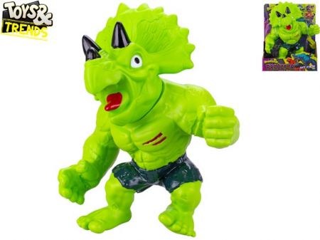 Toys&amp;Trends Brainboooom monstrum strečové triceratops 24cm v krabičce