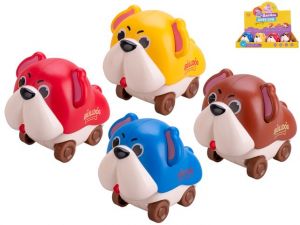 Pejsek 7,5cm po stlačení jezdící 4barvy