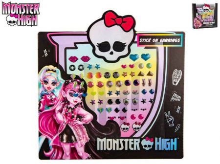 Monster High - náušnice nalepovací na kartě v sáčku