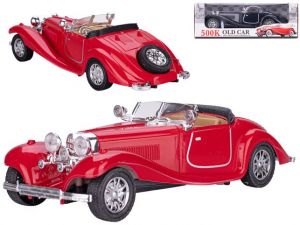 Auto old timer 25cm 1:20 na setrvačník 2barvy v krabičce