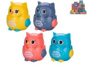 Sova 7cm po stlačení jezdící 4barvy