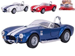 Kinsmart Shelby Cobra 427 1965 13cm kov na zpětný chod 3barvy