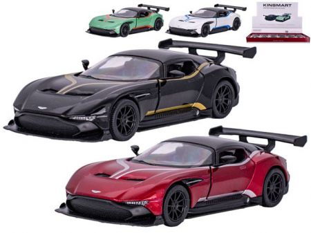 Kinsmart Aston Martin Vulcan Livery 13cm kov na zpětný chod 4barvy