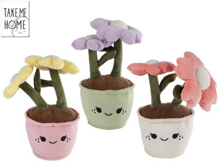 Take Me Home rostliny pokojové plyšové 43cm 3barvy 0m+