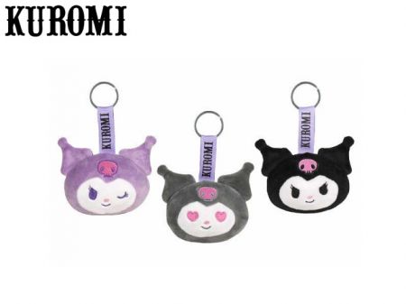 My Melody &amp; Kuromi - Kuromi přívěsek na klíče plyšový 10cm 3druhy 10m+