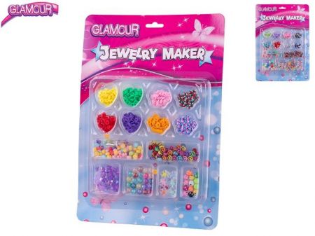 Glamour korálky navlékací 2druhy na kartě