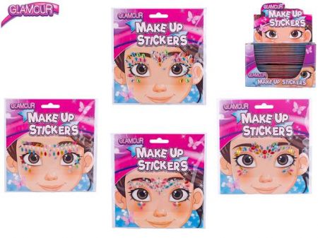 Glamour diamantové nálepky na obličej 4druhy v sáčku