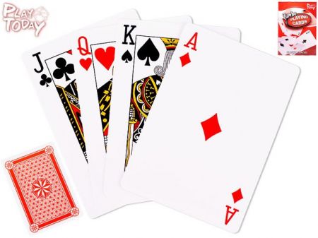 Play Today hrací karty jumbo 17cm v krabičce ve fólii