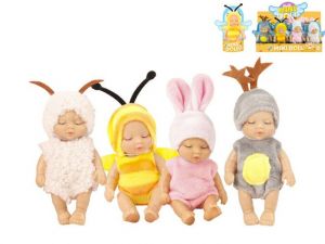 Miminko 12cm v oblečku 4druhy v krabičce