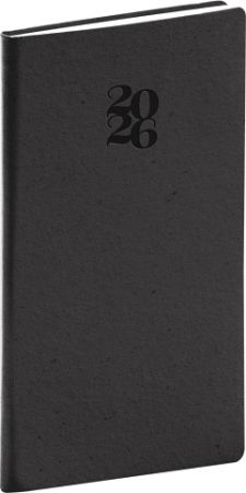 Diář kapesní Essenza 2026, káva, 9 x 15,5 cm / PGD-KAPES-6001