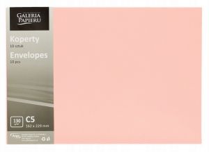 Obálka C5 16,2x22,9cm pudrově růžové 130g