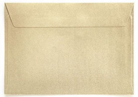 Ozdobné obálky Pearl zlatá - C5, 120 g/m2, zllaté, 10 ks