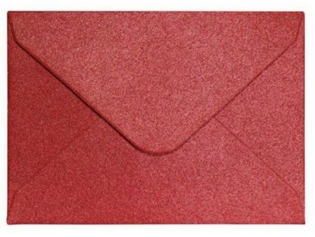 Obálka 7x10cm obálky 10ks (150g/m2) perleťové červené