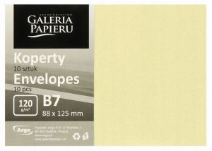 Obálka 7x10cm obálky 10ks (120g/m2) krémová