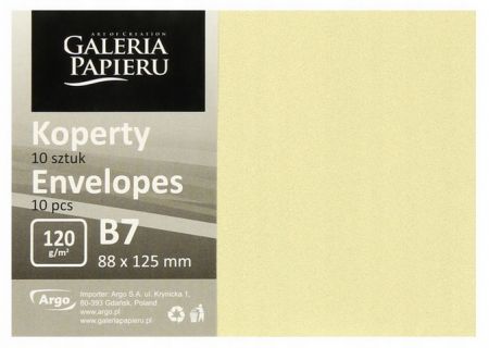 Obálka 7x10cm obálky 10ks (120g/m2) krémová
