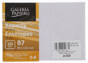 Holland bílá obálka B7 - bílá 88 mm x 125 mm