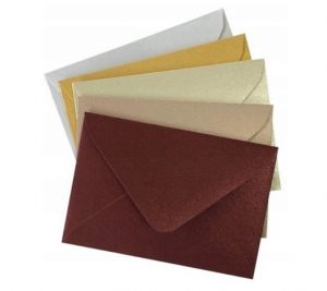 Obálka 76x110mm mini metalická perleťová 50ks 120g