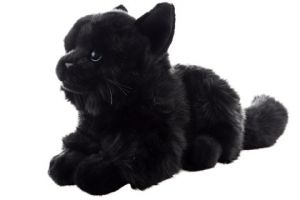 Plyš Kočka černá ležící 20 cm Eco-friendly