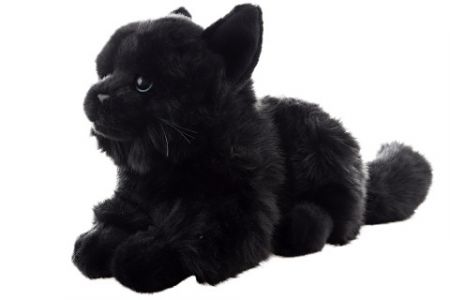 Plyš Kočka černá ležící 20 cm Eco-friendly