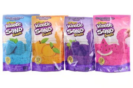 Kinetic Sand 4 Druhy Balení s Ovocnými Vůněmi