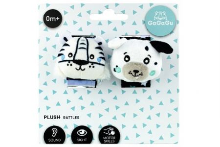 GAGAGU Plyšové chrastítko na ruku Tygr Štěně