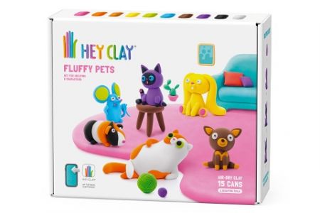 HEY CLAY Kreativní sada - Mazlíčci s doplňky