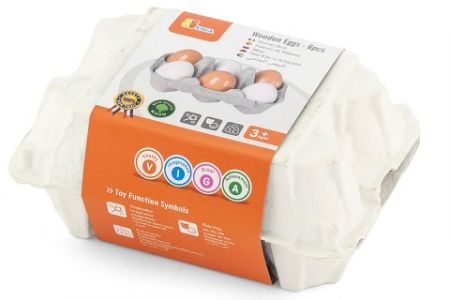 Dřevěná vajíčka 6 kusů