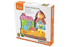 Dřevěné kostky magnetické - Červená karkulka