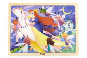 Dřevěné puzzle - pohádka 24 dílků