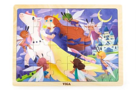 Dřevěné puzzle - pohádka 24 dílků